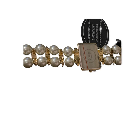 - NWT Stauer Pearl gold finish fancy rhinestone watch party wedding event - Picture 9 of 11
